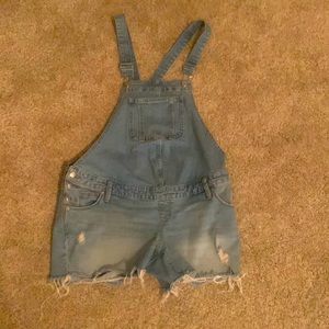 Isabel Maternity Light Wash Overalls